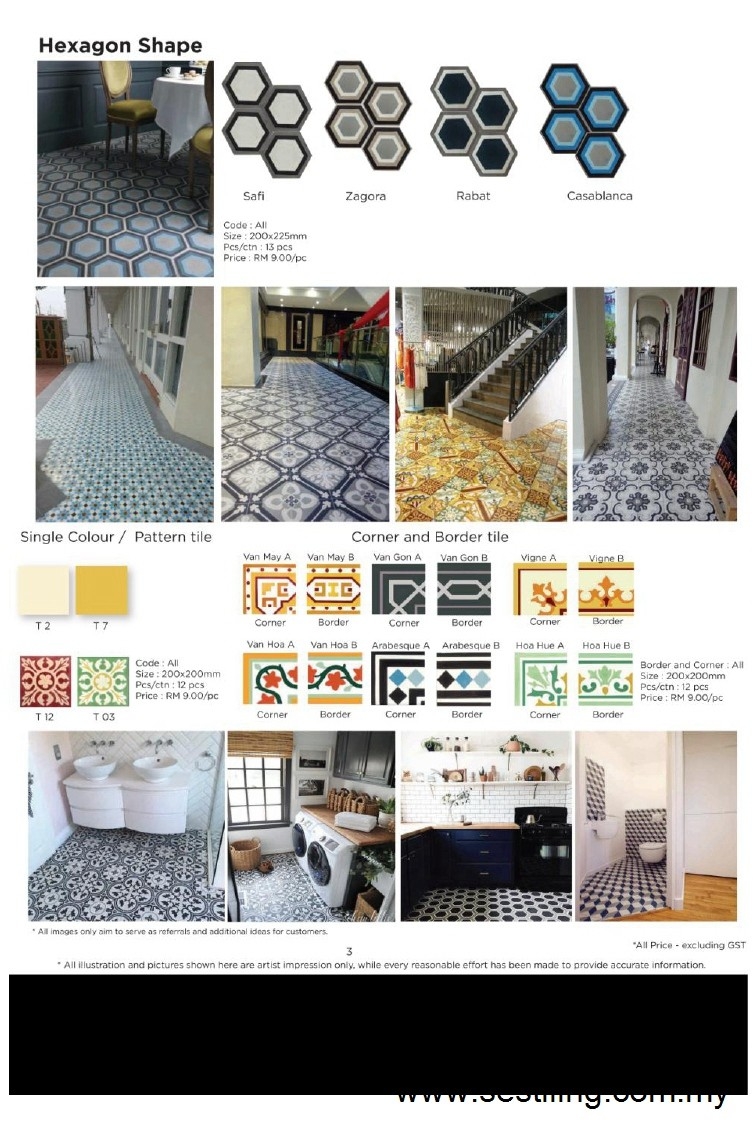 Cement Encaustic Tile - 001 Cement Encaustic Tiles Catalog  Tile & Mosaic Catalog & Brochure
