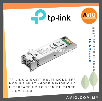 TP-LINK Tplink Gigabit Multi Mode Fiber SFP Module MiniGBIC LC Interface Slot Up to 550m 550 Meter Distance TL-SM311LM