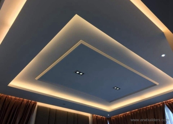 Light Holder Box Plaster Ceiling Design Klang