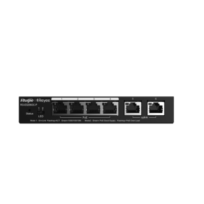 RG-ES206GC-P.RUIJIE 6-Port Gigabit Smart Cloud Mananged PoE Switch