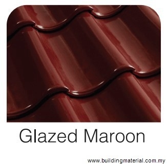 Tile Bumbung Glazed - GCI S-Pantile Glazed Maroon