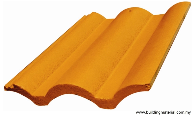 Lama Roman Roof Tiles - Tangerine (Monotone Colour)