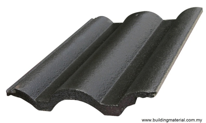 Lama Roman Roof Tiles - Charcoal (Monotone Colour)