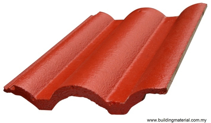 Tile Bumbung Lama Roman - Red (Monotone Colour)