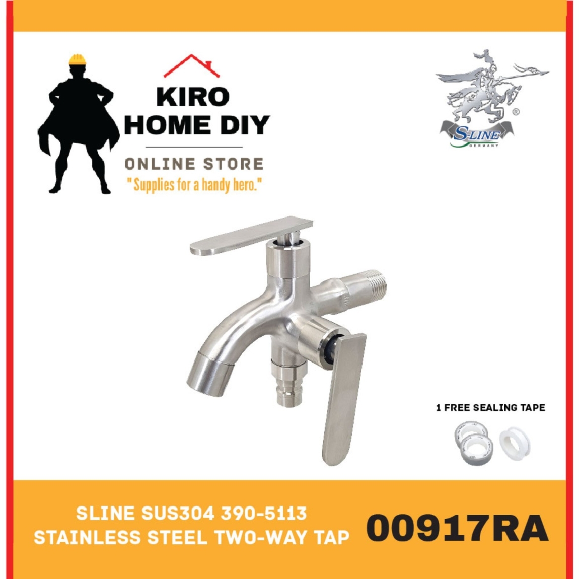 Wall Mounted Basin Tap - 00917RA Water Tap Dinding Bilik Mandi / Tandas Carta Pilihan Warna Corak