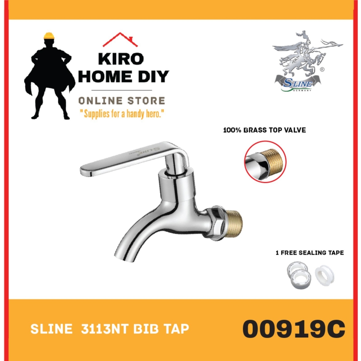 Wall Mounted Basin Tap - 00919C Water Tap Dinding Bilik Mandi / Tandas Carta Pilihan Warna Corak