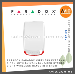 Paradox Wireless External Siren With Built-in Blue/Red Strobe Light Wireless Range 35M SR230