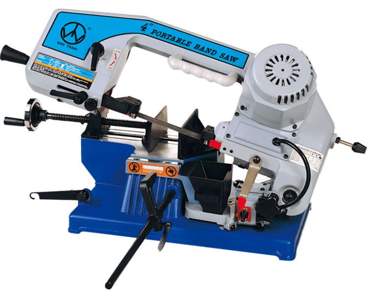 WAY TRAIN 100MM PORTABLE BANDSAW  WITH BASE - 1/2HP 230V 50/60HZ C/W BI-METAL BLADE UE100S