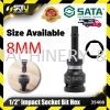 SATA 35404 / 35405 / 35406 / 35407 / 35408 4/5/6/7/8MM 1/2" Impact Socket Bit Hex Socket / Ratchet / Drive Tool Hand Tool