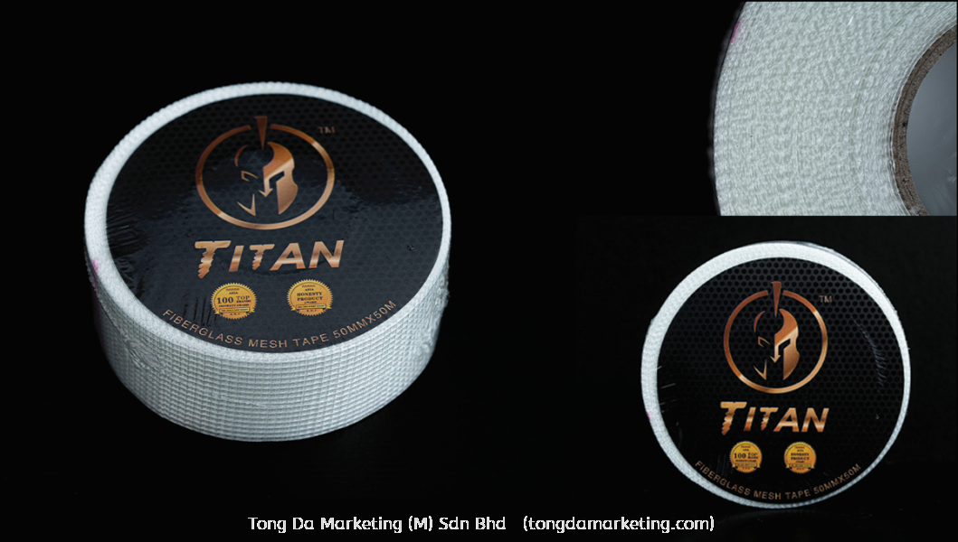 Drywall Fiberglass Mesh Tape [Titan] (72pcs per carton) (50m x 50mm)