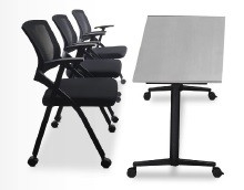 Foldable table with black colour metal leg Axis 2