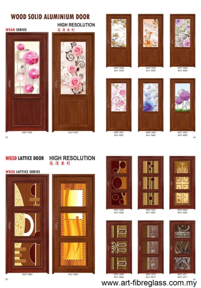 Wood Solid Aluminium Door 06