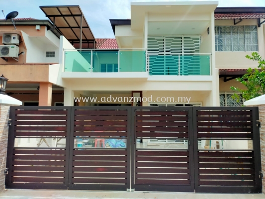 Balcony Glass Railing With 12mm Tempered Green Glass 