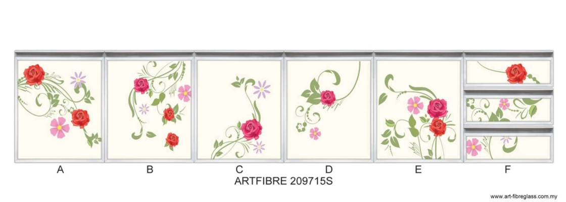 Aluminium Kitchen Cabinet Door - Artfibre 209715S