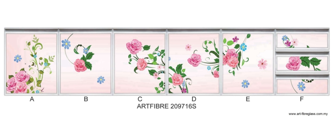 Aluminium Kitchen Cabinet Door - Artfibre 209716S