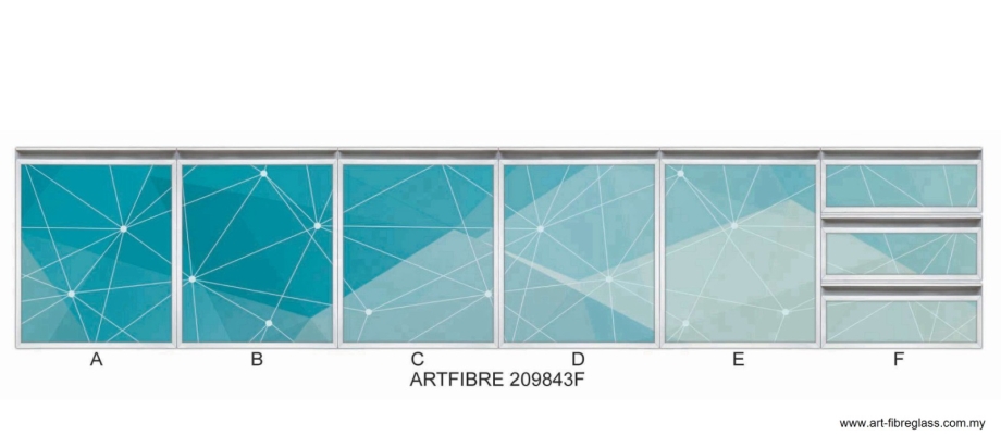 Aluminium Kitchen Cabinet Door - Artfibre 209843F