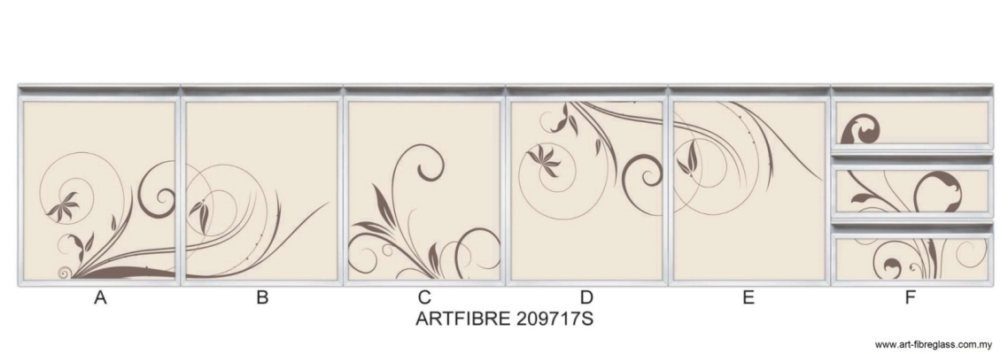 Aluminium Kitchen Cabinet Door - Artfibre 209717S