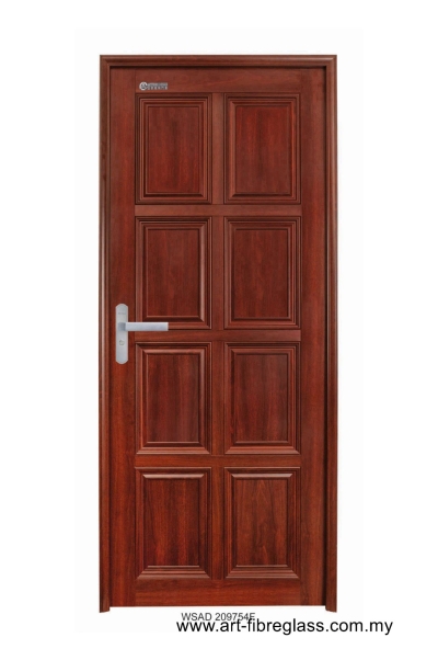 Pintu Aluminium Pepejal Bijirin Kayu - WSAD 209754F