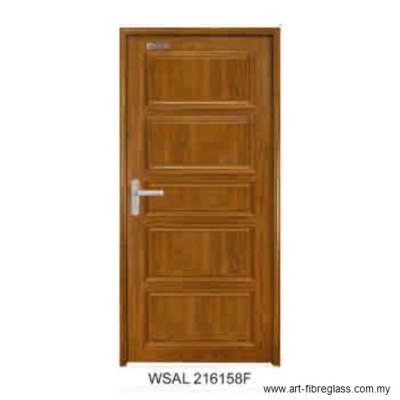 Pintu Aluminium Pepejal Bijirin Kayu - WSAL 316158F