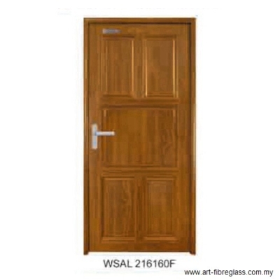 Pintu Aluminium Pepejal Bijirin Kayu - WSAL 316160F