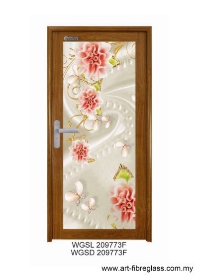 Wood Solid Aluminium Door - WGSD 209773F