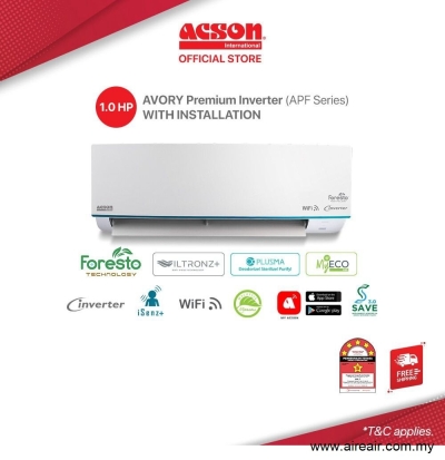 Acson AVORY Premium Inverter Air Conditioner (1.0HP) R32 A3WMY10APF - WiFi