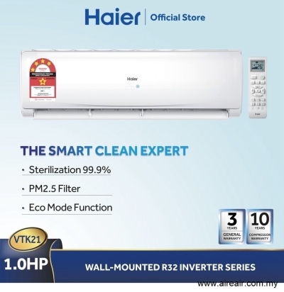 Haier 1.0HP Inverter Air Conditioner R32 VTK Series HSU-10VTK21