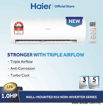 Haier 1.0HP Non Inverter Air Conditioner R32 HSU-10LPA21