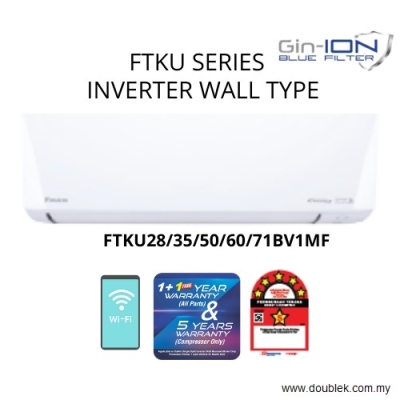 Daikin Air Cond FTKU28B RKU28B-3WMY-LF (1.0HP R32 INVERTER)