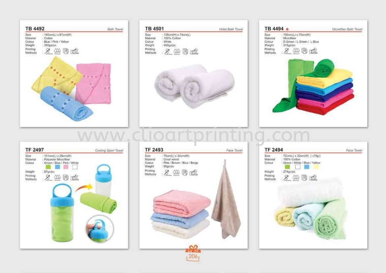  TOWEL & CLOTH ITEMS CORPORATE GIFT