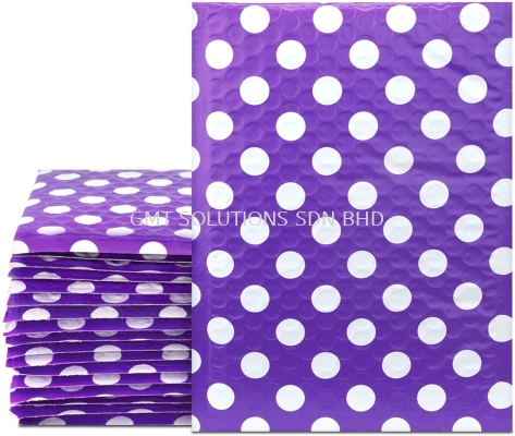 New Purple Circle Dots Poly Padded Envelopes Boutique Shipping Bags