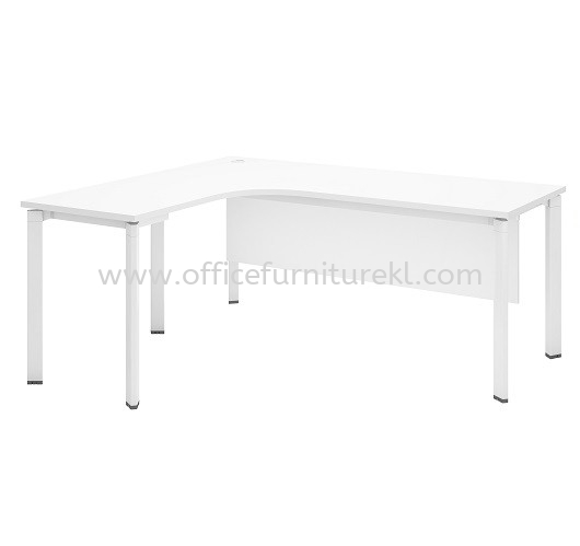 UTHILAH 6 FEET L-SHAPE EXECUTIVE OFFICE TABLE METAL PYRAMID N-LEG C/W WOODEN MODESTY PANEL AUTWL 652 - Kota Damansara | Subang | Selayang 