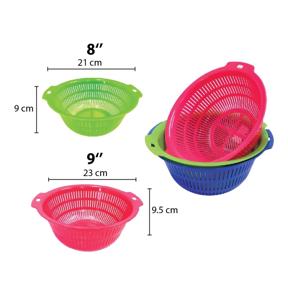 (C008) Multipurpose Plastic Round Deep Colander Kitchenware Series ...