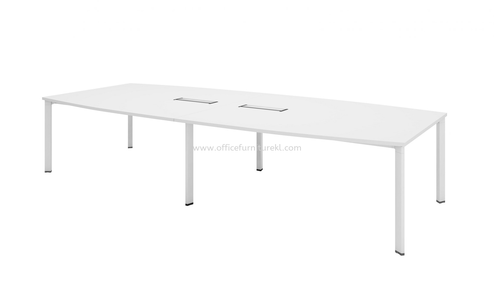 UTHILAH BOAT SHAPE CONFERENCE MEETING OFFICE TABLE METAL PYRAMID N-LEG (C/W FLIPPER COVER) AUTBB 30 - pj damansara | sri petaling | bukit jalil 