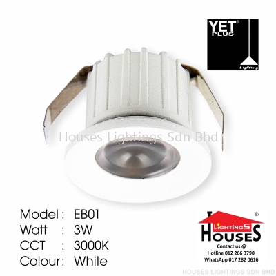 EB01 3W WH-R LED-WW