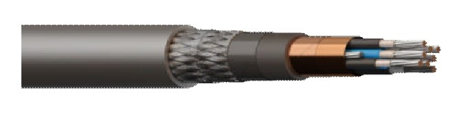 Halogen-free, mud resistant, fire resistant instrumentation cable BFOU(c) 150/250(300)V, S4/S8