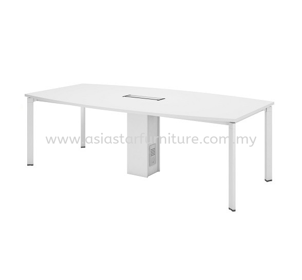 UTHILAH BOAT SHAPE CONFERENCE MEETING OFFICE TABLE METAL PYRAMID N-LEG (C/W FLIPPER COVER & POWER TOWER) AUTBB 24 - Bangsar South | Bangsar | KL