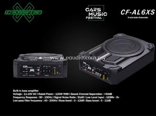 Crossfire CF- AL6XS Class AB 6 Under Seat Active Subwoofer