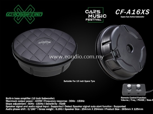 Crossfire CF- A16XS Spare Tyre 10 Active Subwoofer