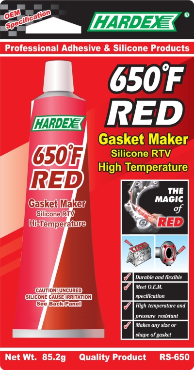 650F RED RTV SILICONE GASKET MAKER RS 650