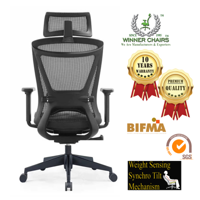 Ergonomic Office Chair 328-3D-BLK Ergonomic Highback Mesh Winner Chairs, Computer Chair