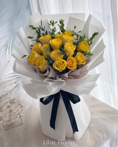 Sunshine Yellow Roses Bouquet 