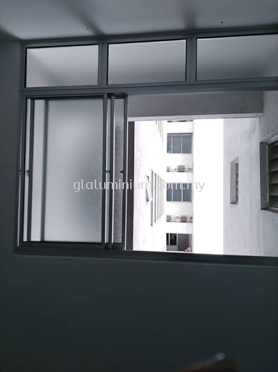 sliding windows 3 panels + Above fit glass @Kiara Residence 2,Jalan 3/155, Bukit Jalil, Kuala Lumpur 