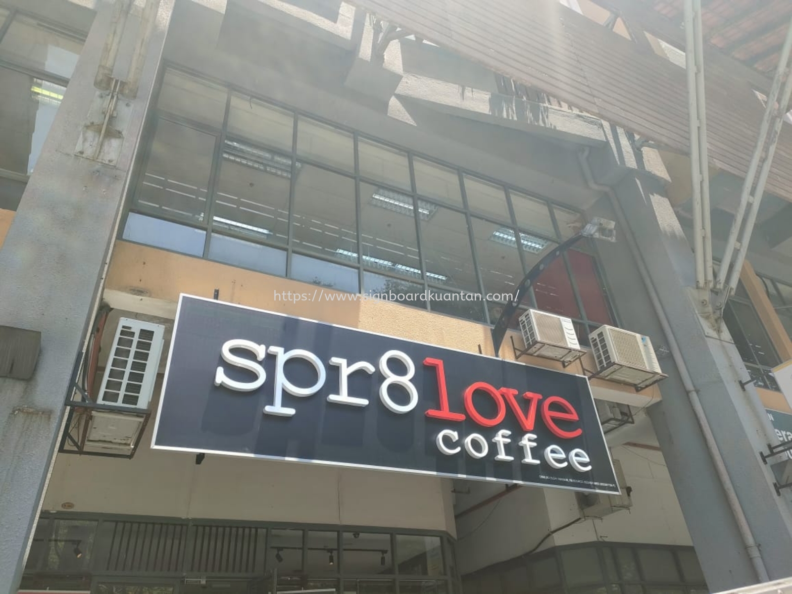 SPR8LOVE COFFEE 3D LED FRONTLIT SIGNAGE SIGNBOARD  AT KUANTAN