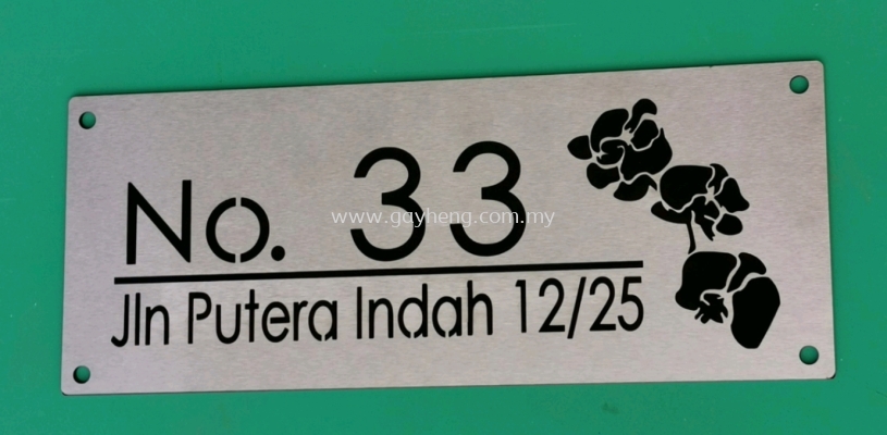 Stainless Steel House Number Plate ׸