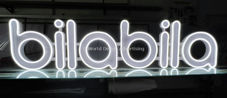 BILA BILA MART LED NEON LIGHT BAR LETTERING & LOGO WITH PVC FOAM BOARD AT SELANGOR, MALAYSIA