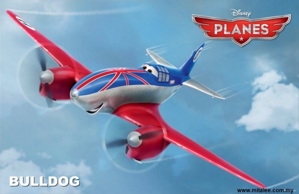 Kertas Dinding Mural Kartun - Planes Bulldog PLN 06