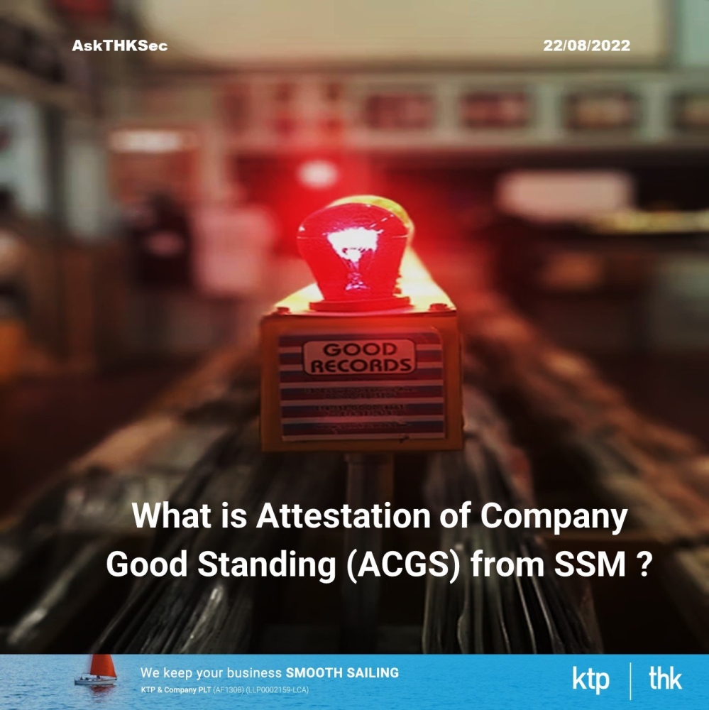 What is Attestation of Company Good Standing (ACGS)?