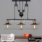 Western Style Decorative Retractable Black Metal Hanging Light  LY-RQK-014