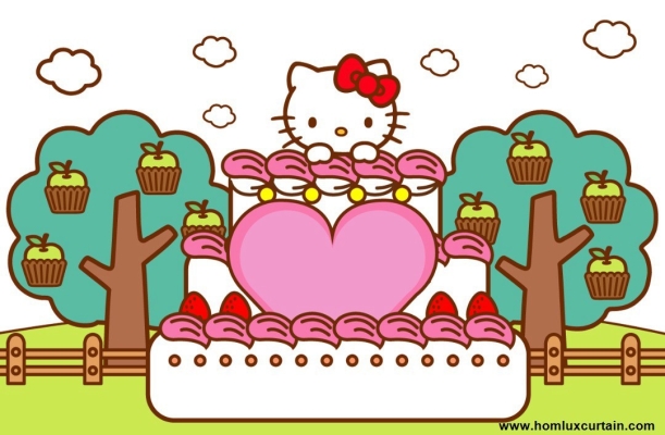 Kertas Dinding Hello Kitty 03